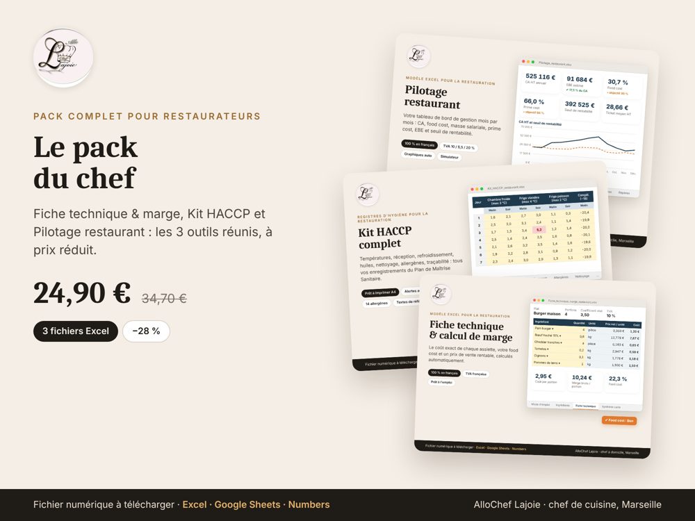 Pack des 3 outils du chef